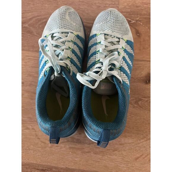 Nike Shoes Flyknit LUNAR2 Running Women’s 7.5 Glacier Ice Turquoise 620658 414 - Picture 7 of 9